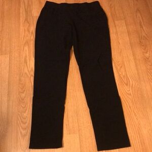 Eileen Fisher Black Straight Slim Leg Pull On Pants size M